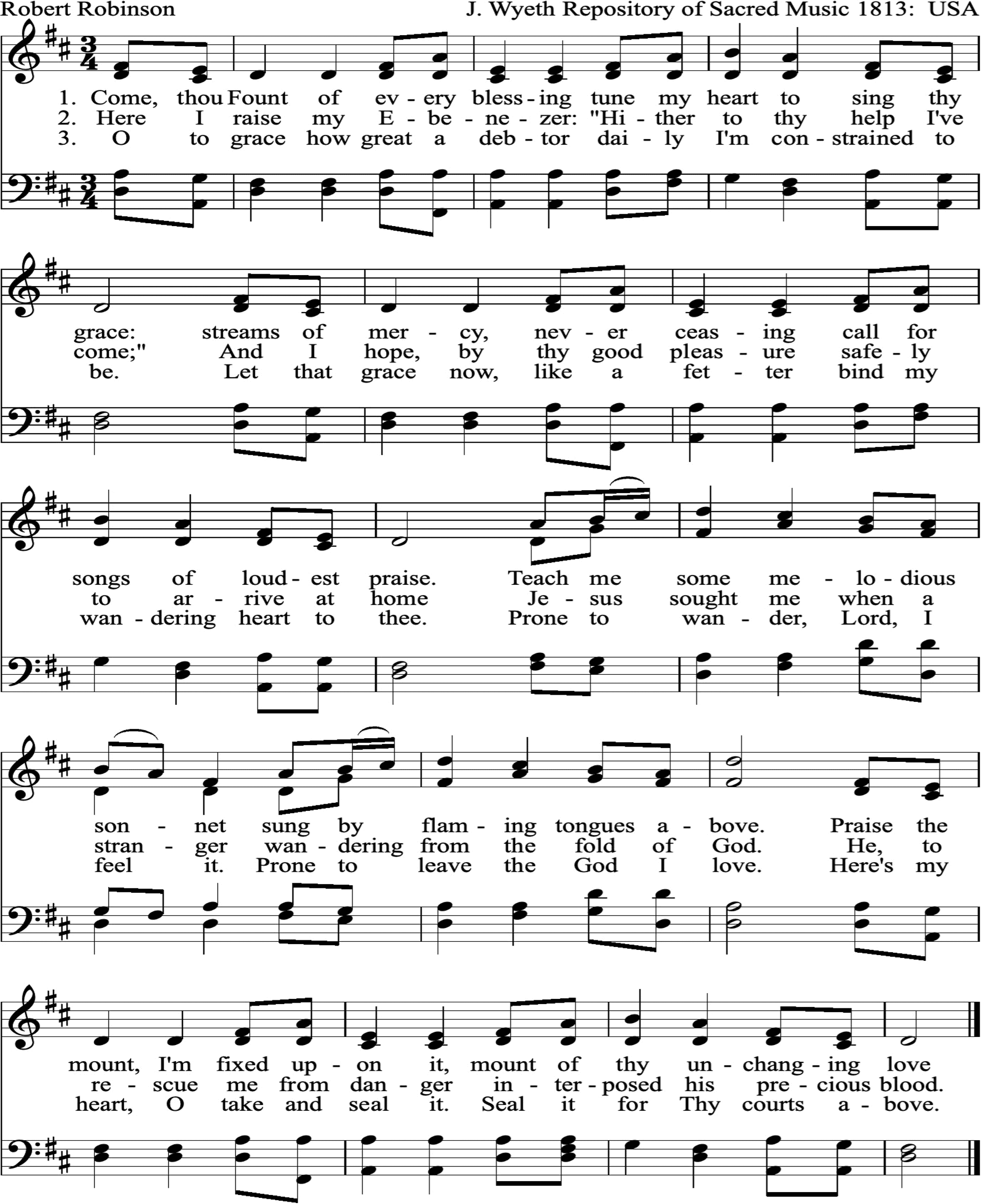 Come thou fount of every blessing